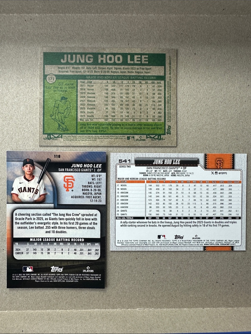 4 Bryce Eldridge rookies in Giants lot of 22 + Matt Chapman/Jung Hoo Lee/Devers - Picture 12 of 16